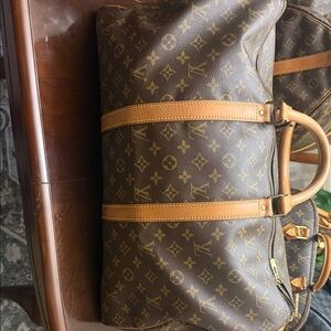 Louis Vuitton Monogram Duffel Bag in Brown and Tan